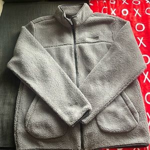 Grey Sherpa Zip Up